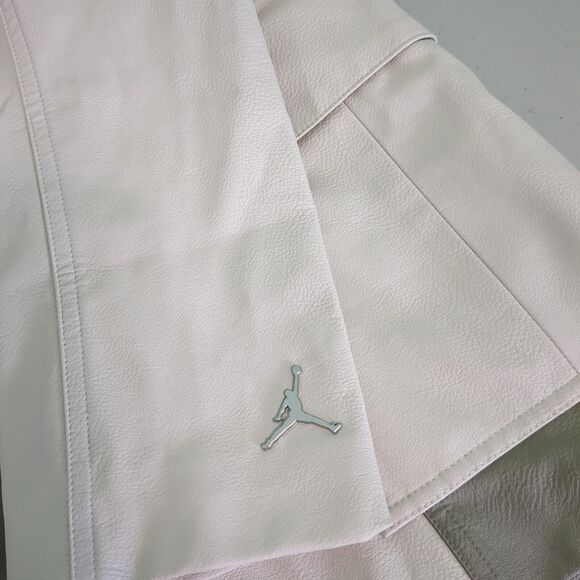 Women's Nike Jordan Classics Capsule 2.0 Faux Leather Jacket small new w… - Picture 3 of 6